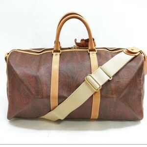 Unisex ETRO Brown Paisley Travel Bag